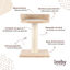 Leeby Tigrou rascador con cama y juguete beige para gatos, , large indicador imagen numero 4