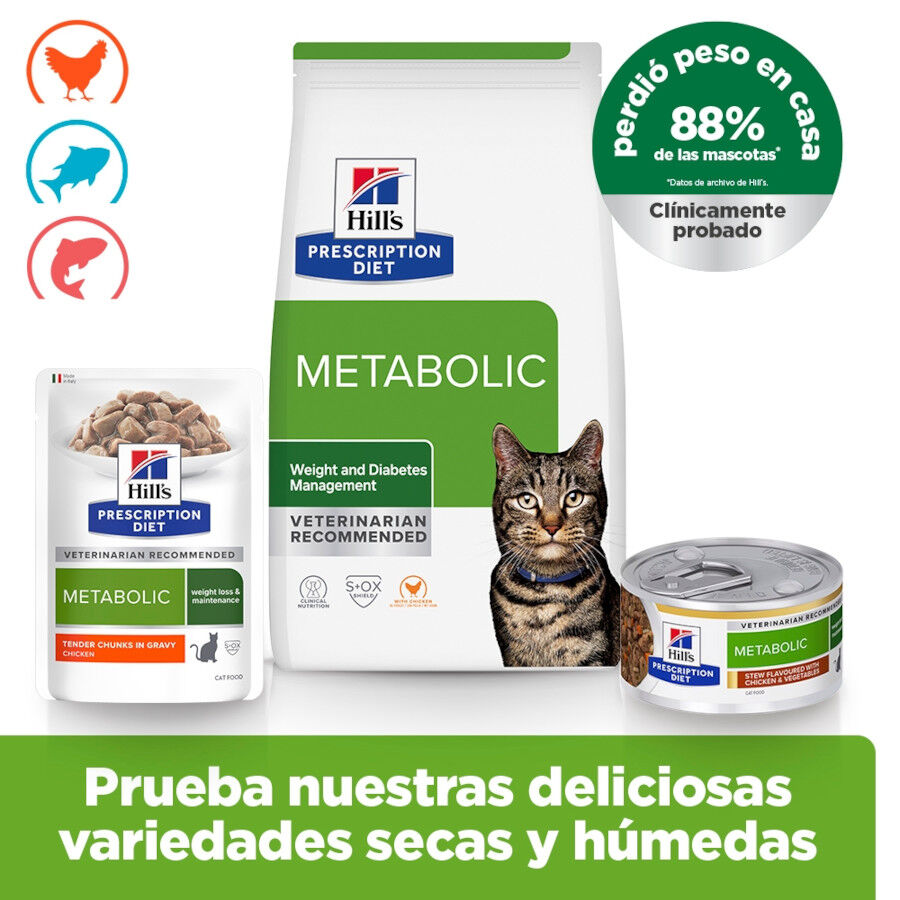 12 sobres x 85 g Hill's Prescription Diet Metabolic Feline pouches para gato , , large Imagen numero 15