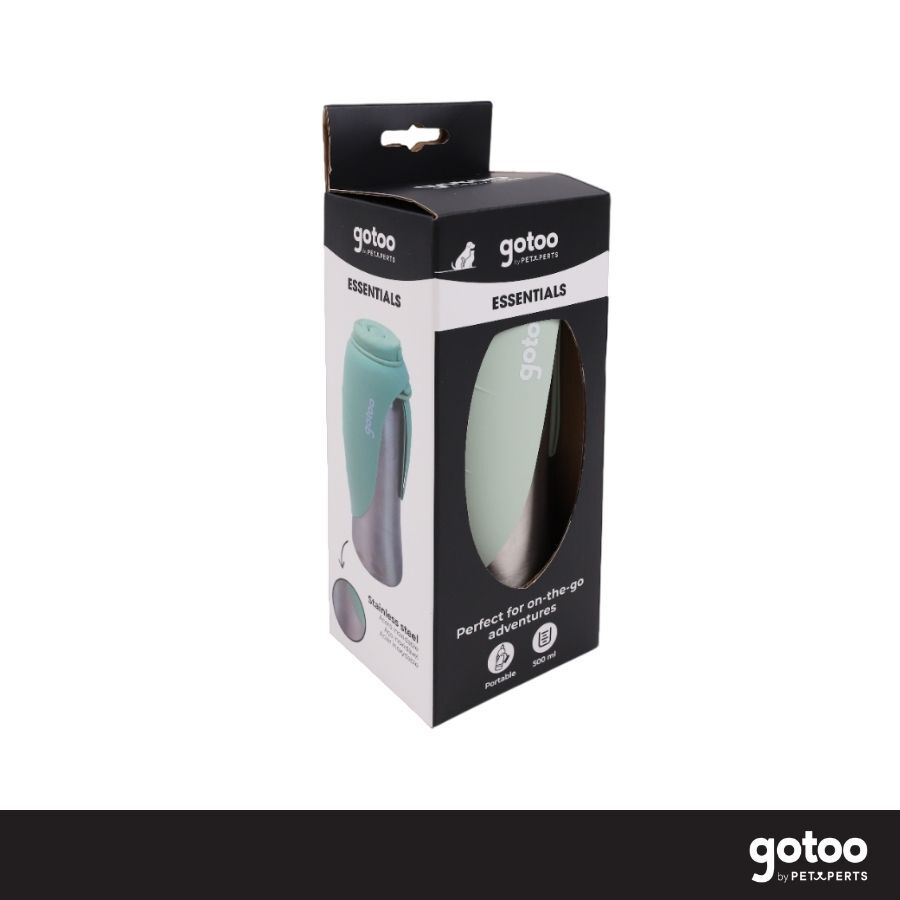 Gotoo Botella Bebedero Port&aacute;til de Acero Inoxidable Verde para perros, , large Imagen numero 6