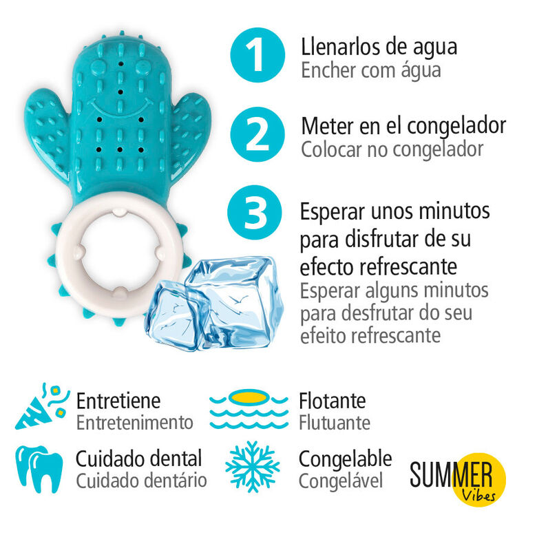 Summer Vibes Mordedor frío cactus azul para cachorros thumbnail