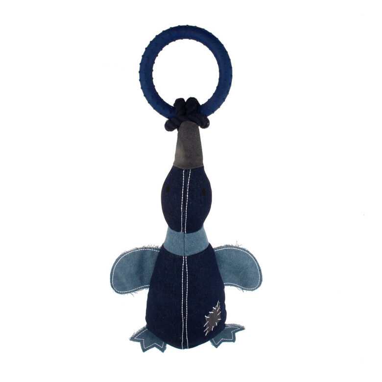 Tootoy! Comfort Denim Duck peluche con sonido y cuerda para perros thumbnail