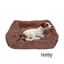Leeby Cama Suave Antiestrés de Pelo Marrón para perros, , large indicador imagen numero 2