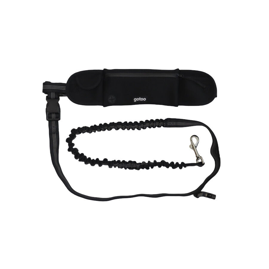 Gotoo Correa manos libres negra para perros, , large Imagen numero 1
