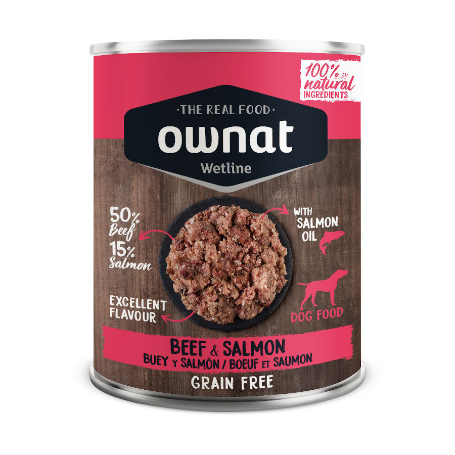 395 g Ownat Wetline Buey y Salm&oacute;n lata para perros, , large Imagen numero 1