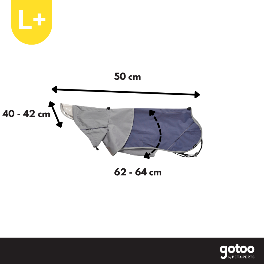 Gotoo Impermeable Gris con Capucha para perros, , large Imagen numero 4