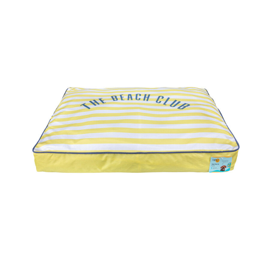 Summer Vibes Cama Coj&iacute;n Amarillo y Blanco para perros, , large Imagen numero 5