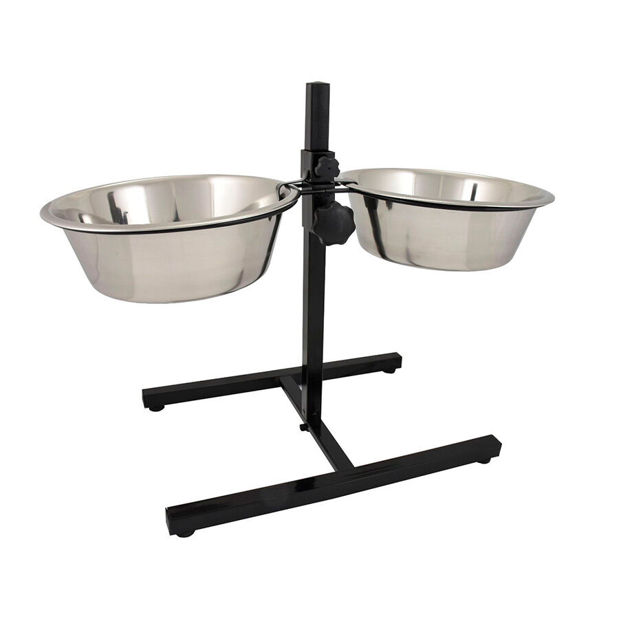 Outech Comedero Elevado Doble Ajustable para perros, , large Imagen numero 1
