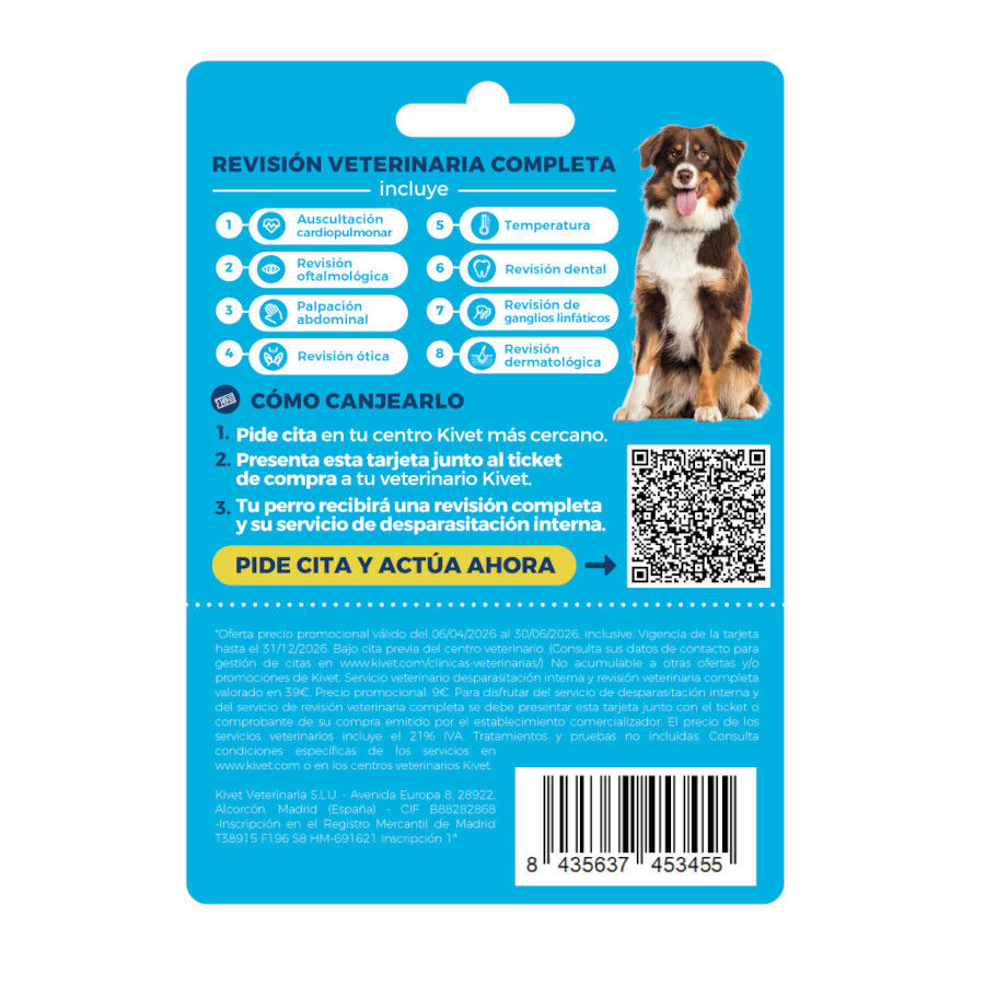 Tarjeta Veterinaria Desparasitaci&oacute;n Interna y Revisi&oacute;n Completa para perros, , large Imagen numero 2