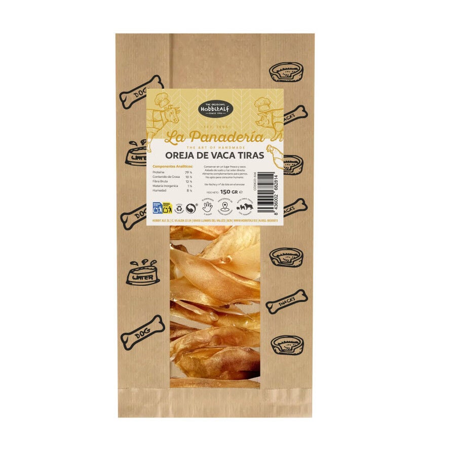 150 g Hobbitalf Oreja de Vaca Snack para perros, , large Imagen numero 1
