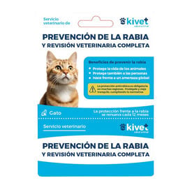 Tarjeta de prevenci&oacute;n de la rabia + revisi&oacute;n veterinaria completa para gato