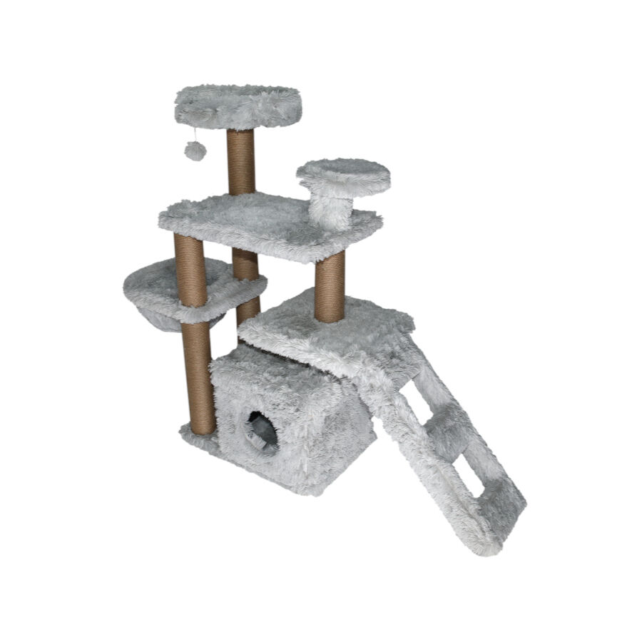 Catshion Maui &Aacute;rbol Rascador con Cueva Gris Claro para gatos, , large Imagen numero 1