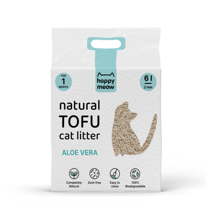 Happy Meow Arena Natural Tofu Aloe Vera para gatos