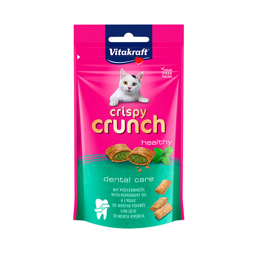60 g Vitakraft Crispy Crunch Snacks Dentales para gatos, , large Imagen numero 1