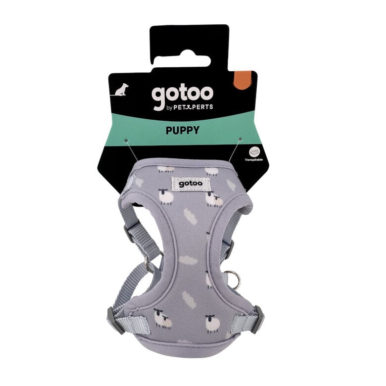 Gotoo Arnés ajustable estampado ovejitas gris para cachorros,  Imagen numero 6 Gotoo Arnés ajustable estampado ovejitas gris para cachorros, , large Imagen numero 6
