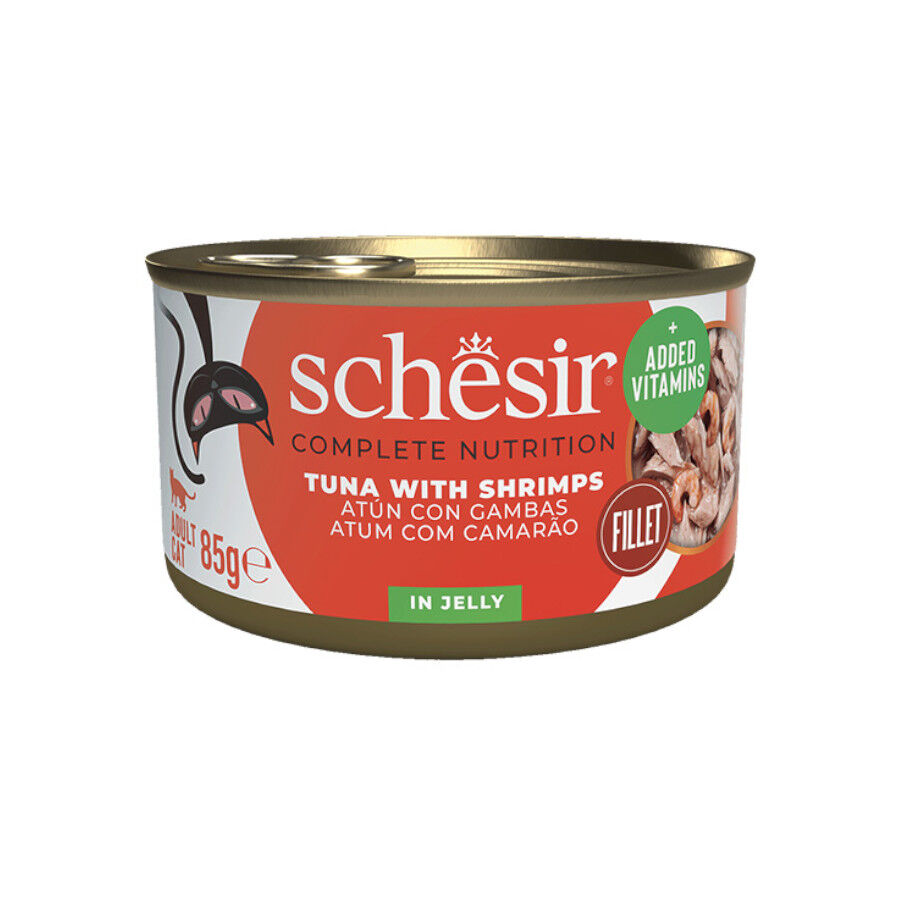 Schesir Adult Atún y Gambas lata para gatos