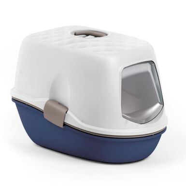 Stefanplast Arenero Blanco y Azul para gatos