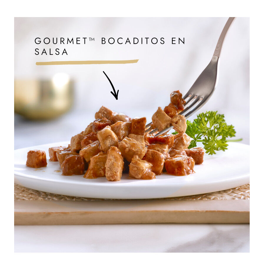 Gourmet Gold Bocaditos en salsa latas para gatos thumbnail