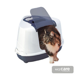 Nice Care Arenero Flip Corner Azul para Gatos,  Nice Care Arenero Flip Corner Azul para Gatos