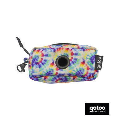 Gotoo Porta bolsas de tela tie dye azul para perros