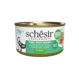 Schesir Atún con Algas en Gelatina lata para gatos 