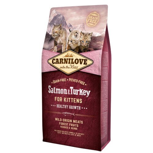 Carnilove&nbsp;Salmon &&nbsp;Turkey pienso para gato 1-12 m Imagen numero 1