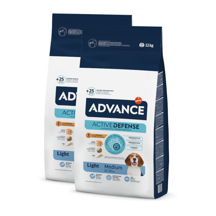 Advance Active Defense Medium Light Pollo y Arroz pienso para perros