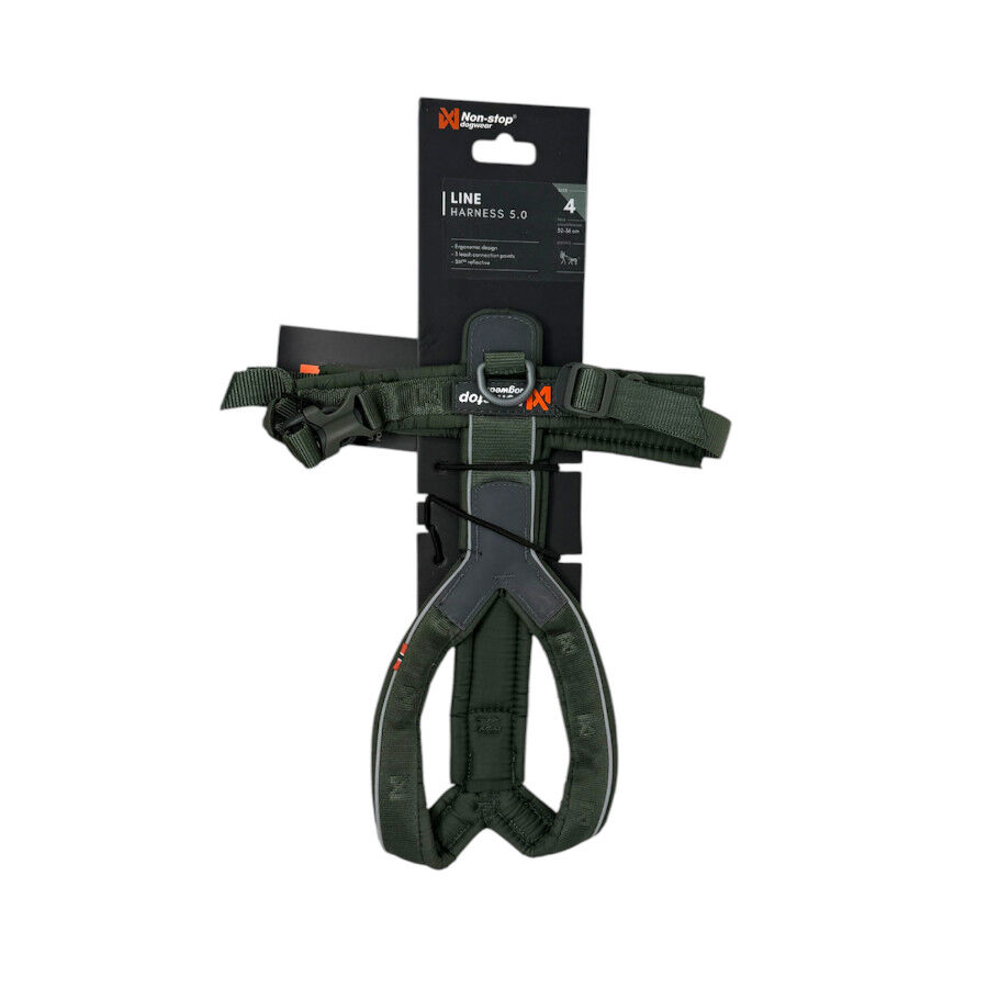 Non-stop dogwear Line 5.0 Arnés Verde para perros thumbnail
