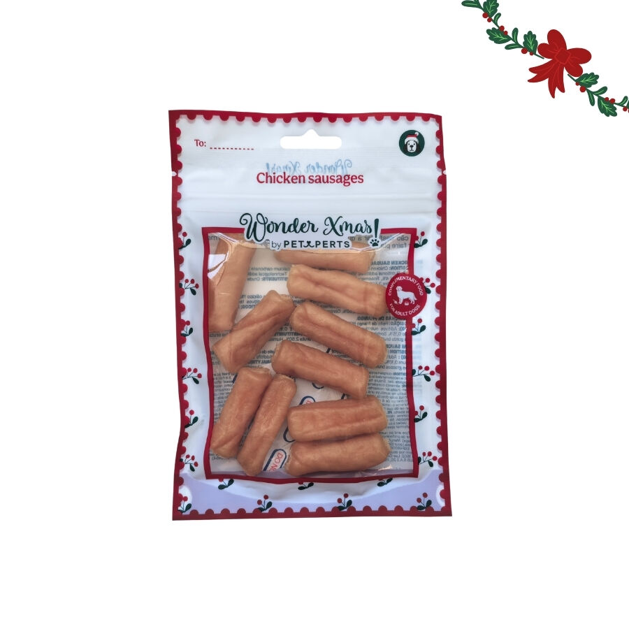 1 bolsita Wonder Christmas Salchichas de Pollo Snacks para perros, , large Imagen numero 5
