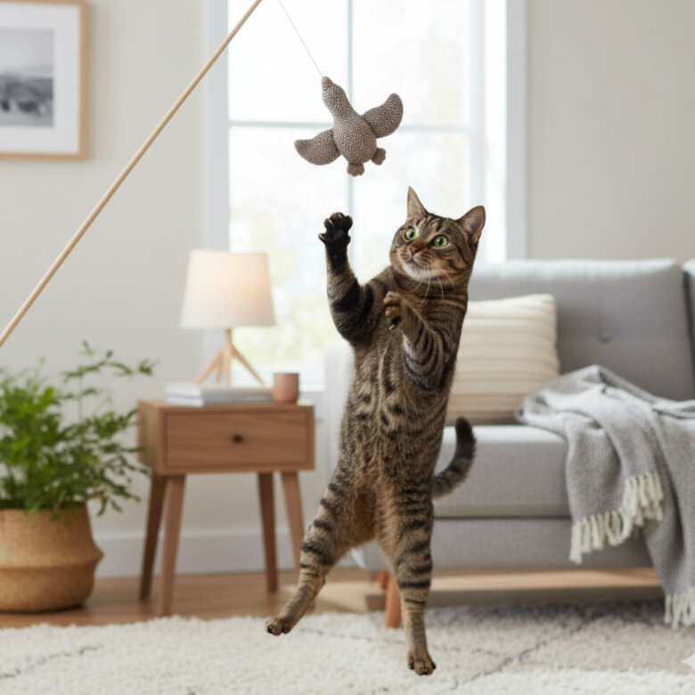 Wonder Christmas Juguete de Caña con Pato Navideño para gatos,  Imagen numero 3 Wonder Christmas Juguete de Caña con Pato Navideño para gatos, , large Imagen numero 3