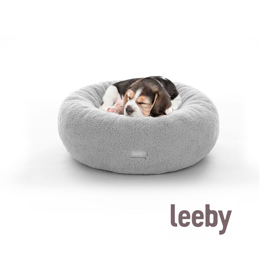 Leeby cama de pelo gris con ovejitas desenfundable para cachorros, , large Imagen numero 2