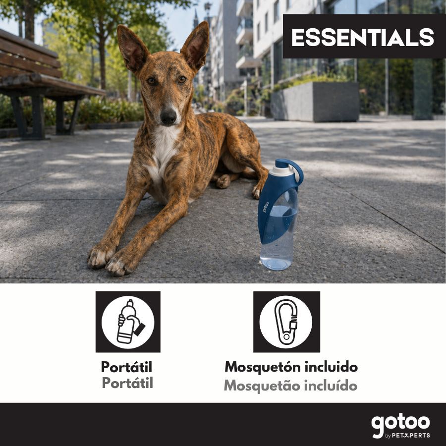 Gotoo Botella Bebedero Port&aacute;til de Silicona Azul para perros y gatos, , large Imagen numero 5