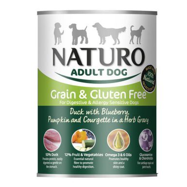 Naturo Adult Grain Free Pato con Vegetales lata para perros