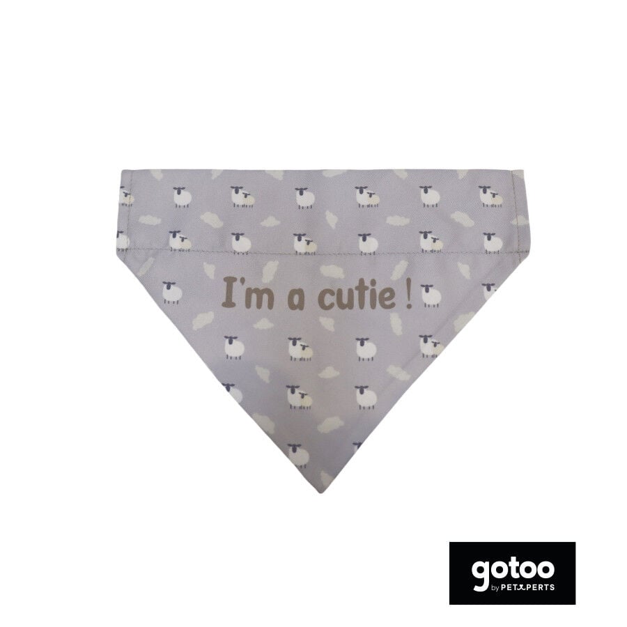 Gotoo Bandana estampada ovejitas gris para perros, , large Imagen numero 2
