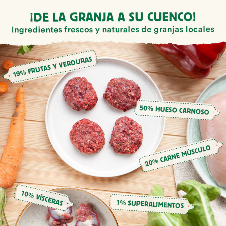 Wild Balance Menú Barf pavo con verduras comida congelada para perros thumbnail