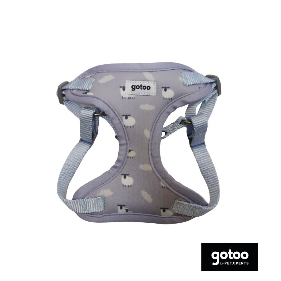 Gotoo Arn&eacute;s ajustable estampado ovejitas gris para cachorros, , large Imagen numero 2