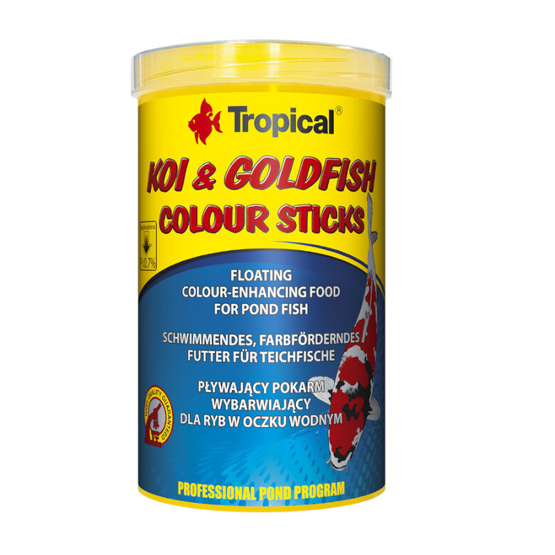 Tropical Koi & Goldfish Colour Sticks alimento para peces, , large image number null