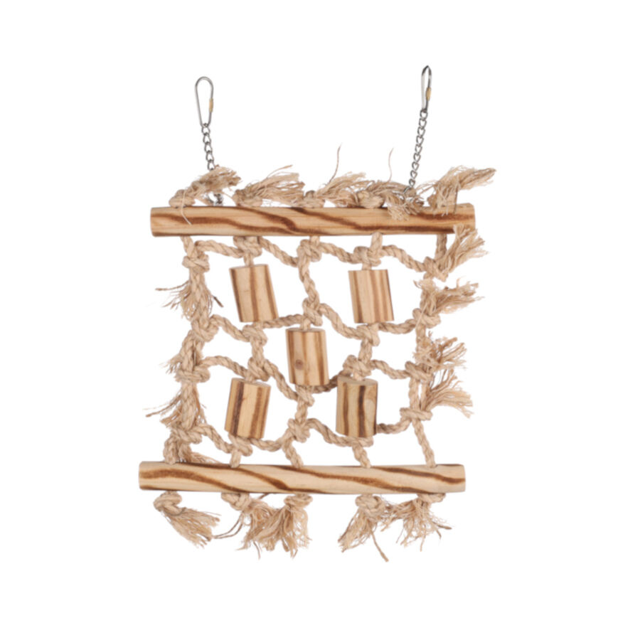 Flamingo Red de cuerda juguete para periquitos thumbnail