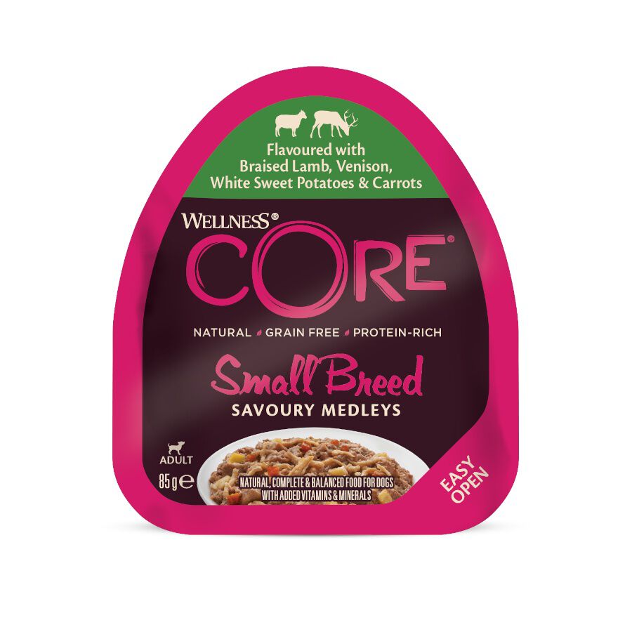 85 g Wellness Core Small Breed Grain Free Cordero y Venado tarrina para perros, , large Imagen numero 1