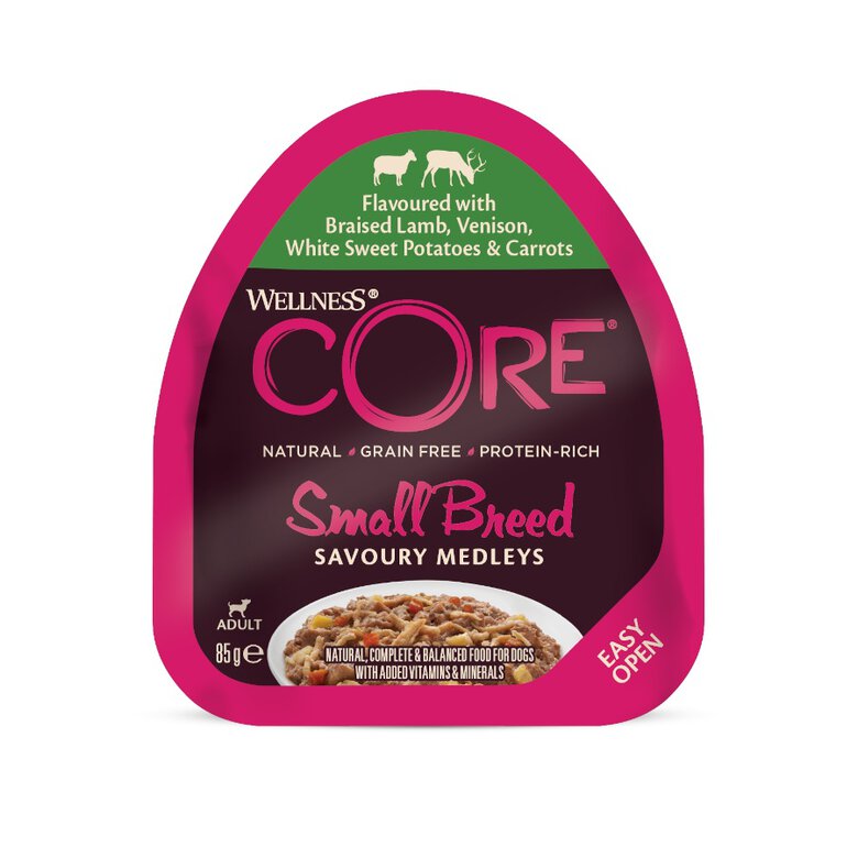 85 g Wellness Core Small Breed Grain Free Cordero y Venado tarrina para perros,  Imagen numero 1 85 g Wellness Core Small Breed Grain Free Cordero y Venado tarrina para perros, , large Imagen numero 1