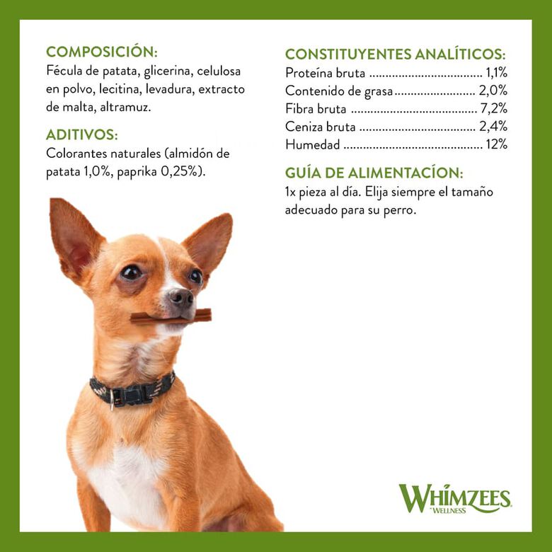 Whimzees Snacks Dentales Stix para perros de razas medianas thumbnail