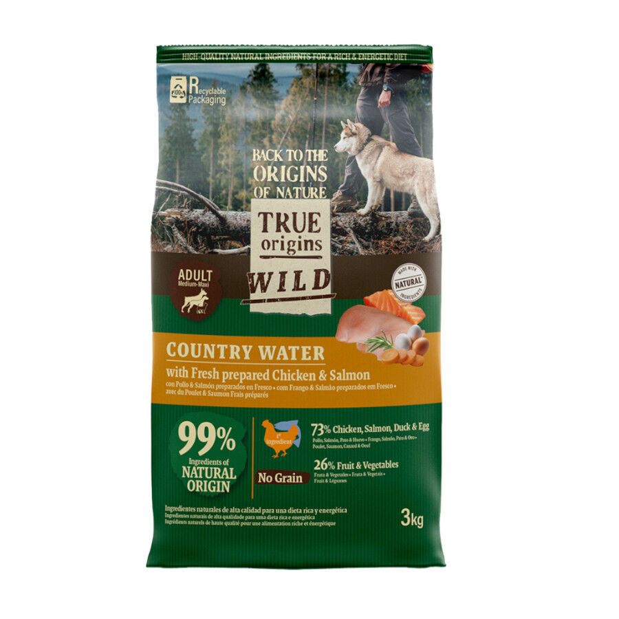 12 kg True Origins Wild Adult Country Water Pollo y Salm&oacute;n pienso para perros, , large Imagen numero 1