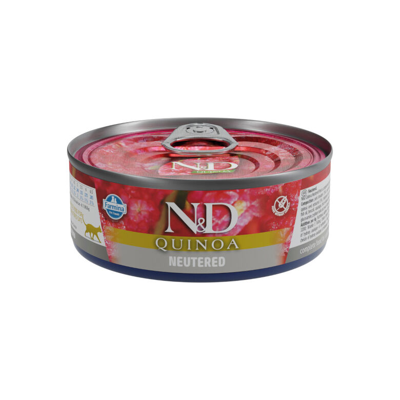Farmine N&amp;D Esterilizado Quinoa y Cerdo lata para gatos