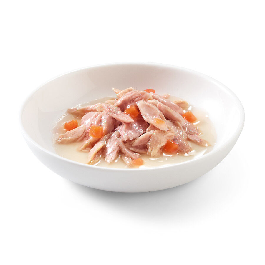 70 g Schesir At&uacute;n y Zanahorias en Caldo Lata para gatos, , large Imagen numero 2