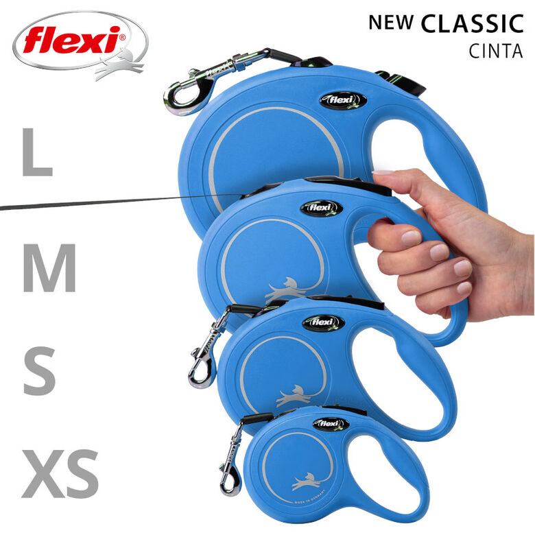 Flexi New Classic Correa Extensible Azul para perros thumbnail