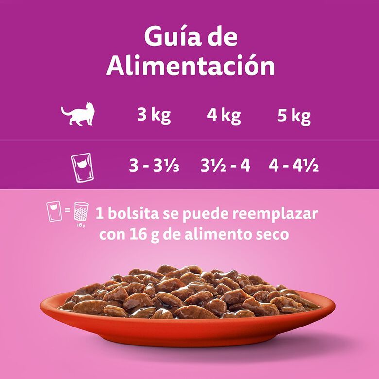 Whiskas Buey y Pollo Salsa en Bolsita para Gatos Adultos thumbnail