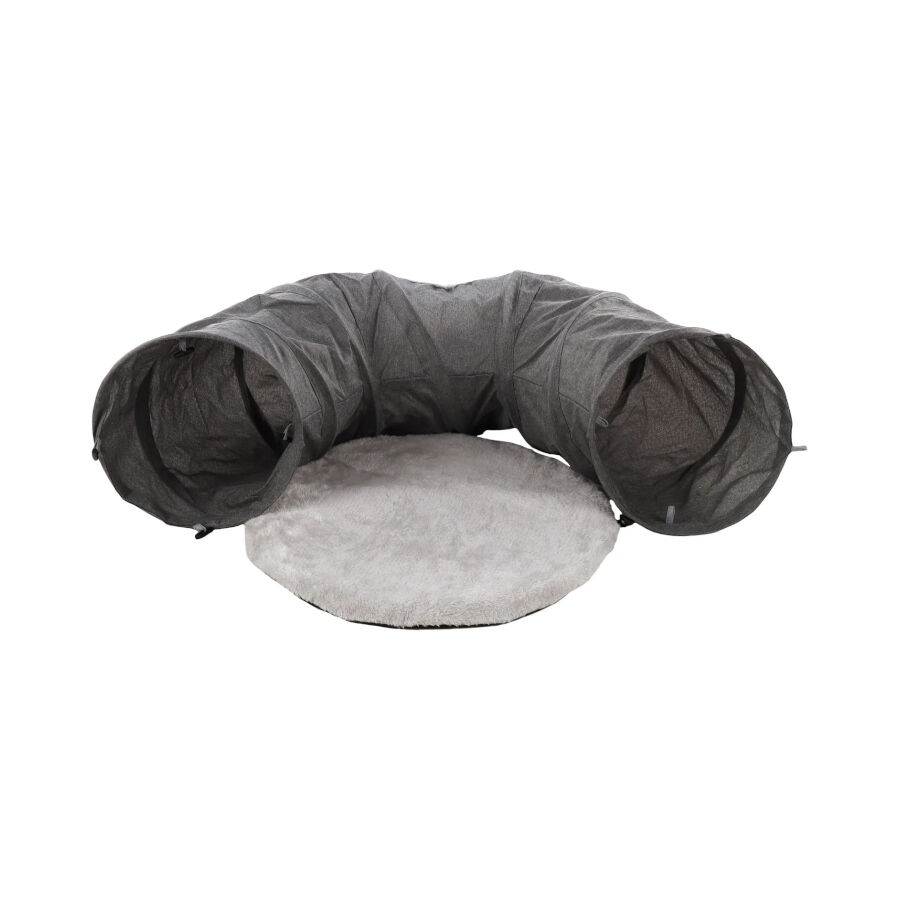 Flamingo Gotar Túnel con Cojín Gris para gatos thumbnail