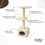 Leeby Colette torre rascador con cama nido beige para gatos, , large indicador imagen numero 3