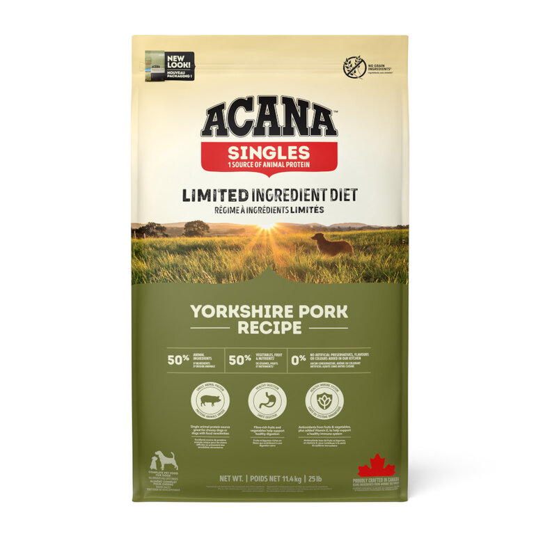 11.4 kg Acana Singles Yorkshire Pork Cerdo con Calabaza pienso para perros,  Imagen numero 1 11.4 kg Acana Singles Yorkshire Pork Cerdo con Calabaza pienso para perros, , large Imagen numero 1