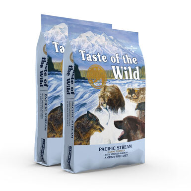 Taste of the Wild Pacific Stream Salmón pienso para perros - 2x12,2 kg Pack Ahorro