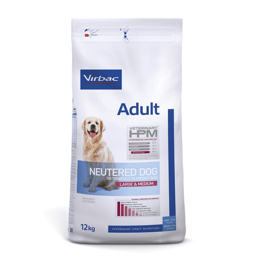 12 kg Virbac Adult Neutered Large Medium HPM Pienso para perros, , large Imagen numero 1